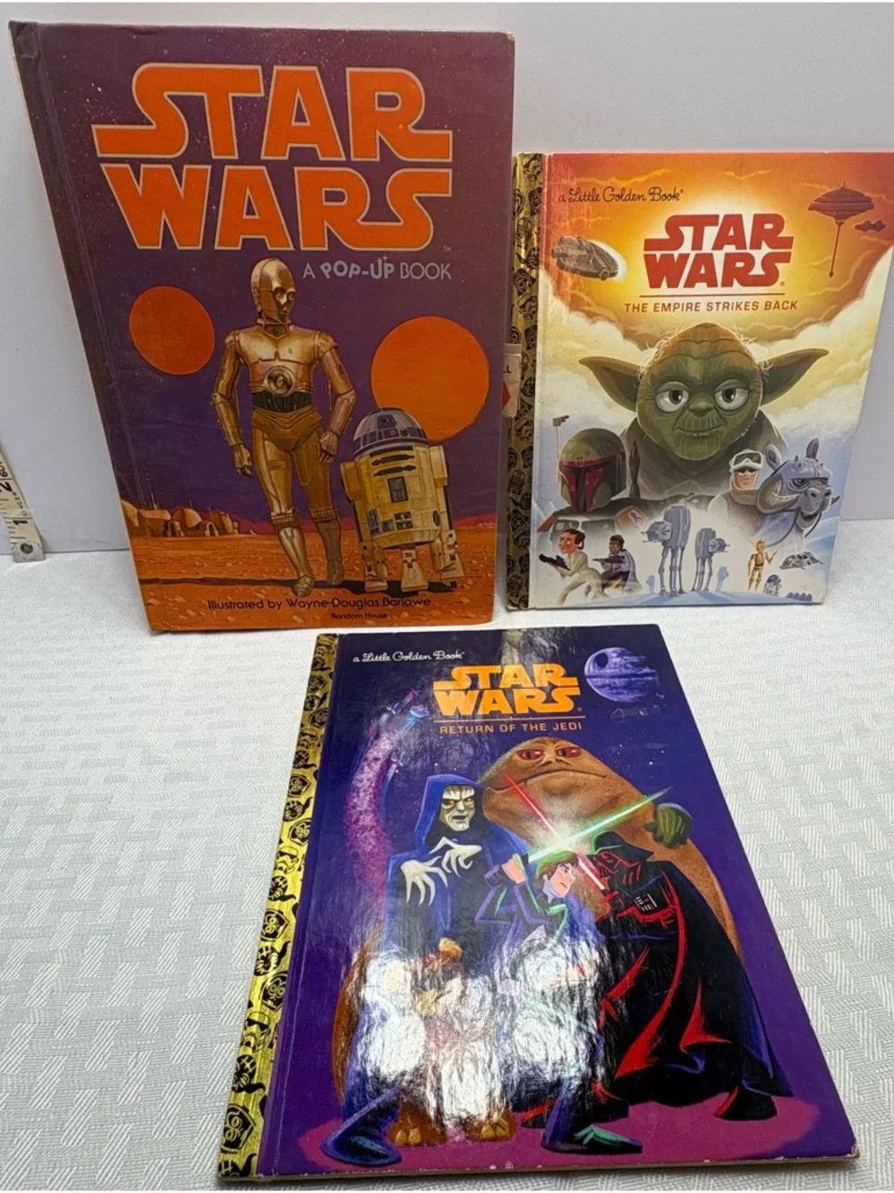 Star Wars Hardcover Kids Books Vintage pop-up Purple, Orange, Gold